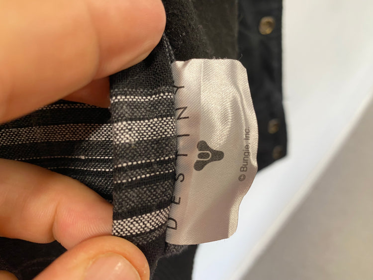 Geek chic Insert Coin letterman bomber jacket Destiny game Med JR001