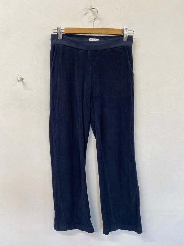 Classic comfy Sunspel straight leg jogger navy towelling XS RF001