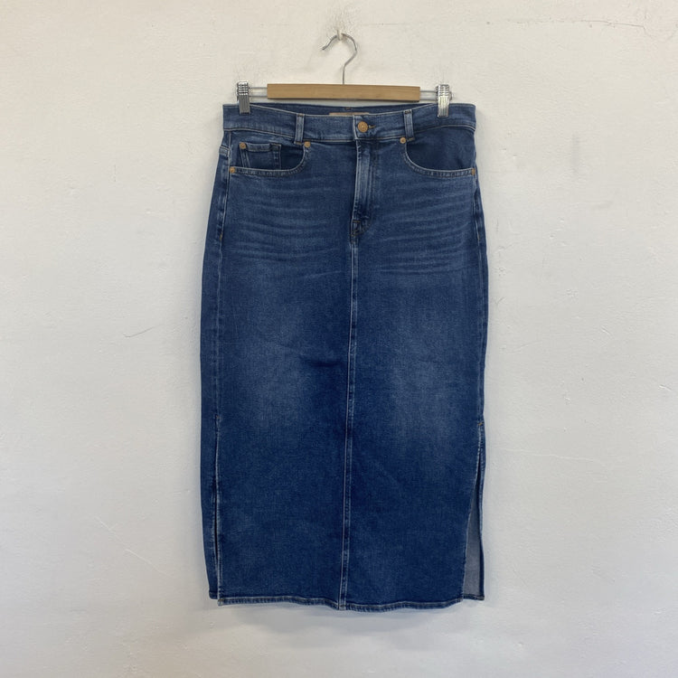 7 For All Mankind Denim Maxi Skirt Size 29/UK 14 SS002