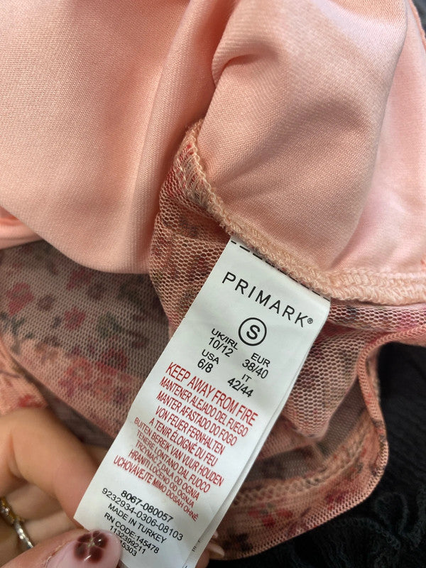 Duo of summer tops Primark new look pink black top UK S JM008