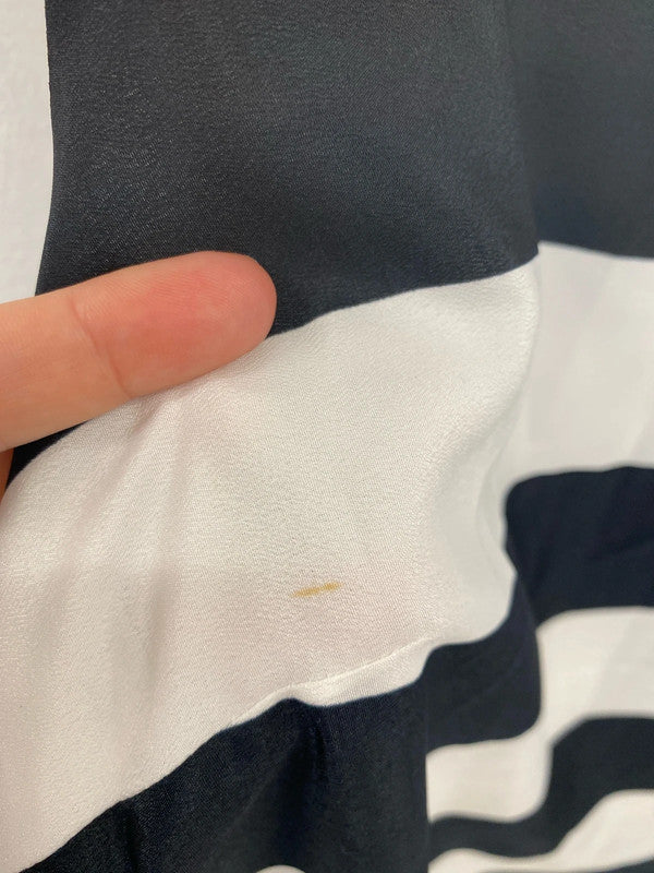 Oasis Chic Black & White Stripe Mini Dress UK 12 NN001