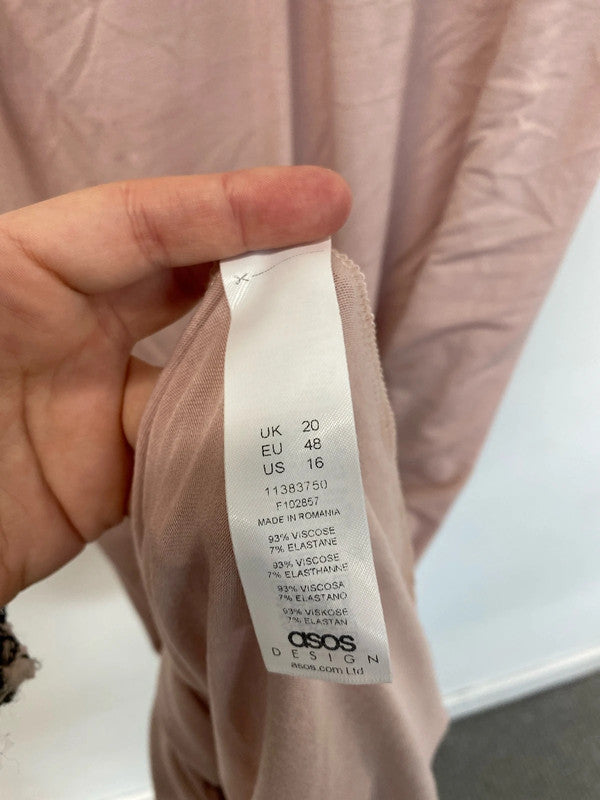 Asos Fabulous Rose Pink Maternity Cold Shoulder Dress UK 10 JB005