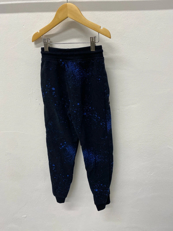Lovely boys next blue paint splatter joggers age 8 NS003