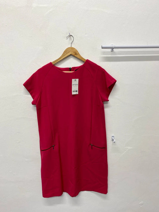 Fabulous Next Petite cerise pink dress Uk14 new party event FR001