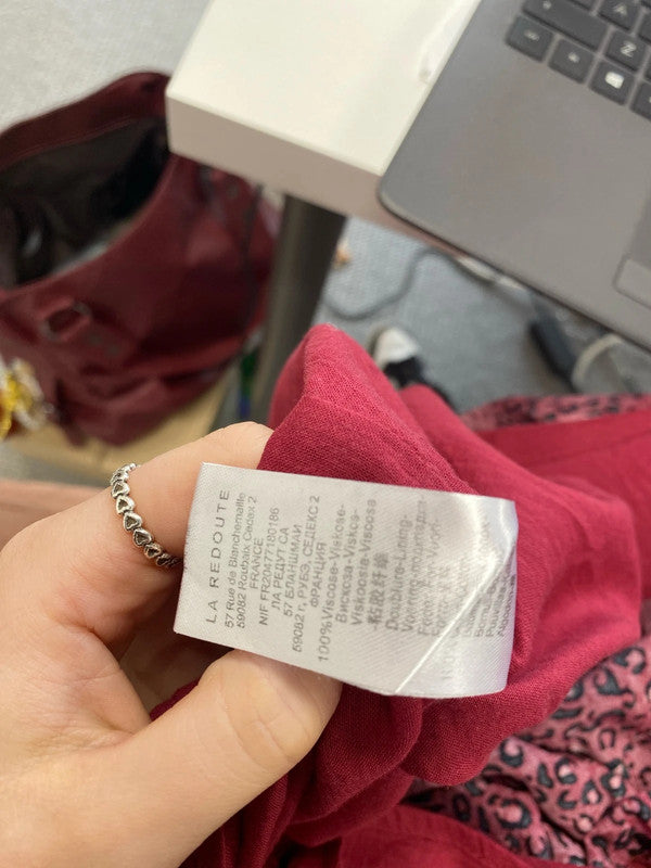 Lovely La redoute red leopard midi dress UK 18 KM003