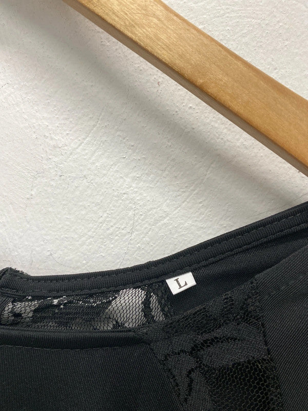 Fabulous Shein black Midaxi skinny dress UkL KA001