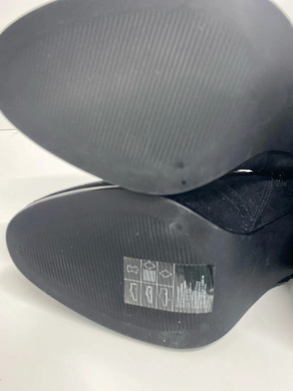 Fabulous Black Suede block heel ankle boots H&M KM003