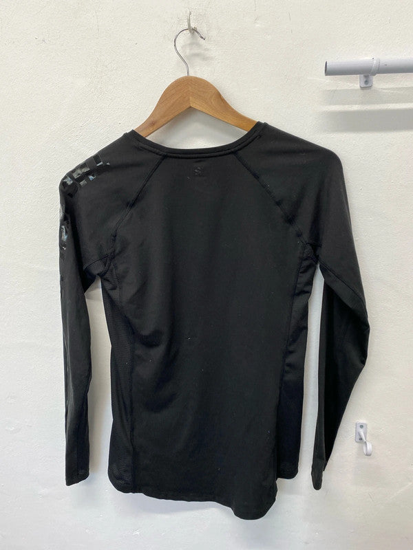 H&M sport black activewear top UkS LH002