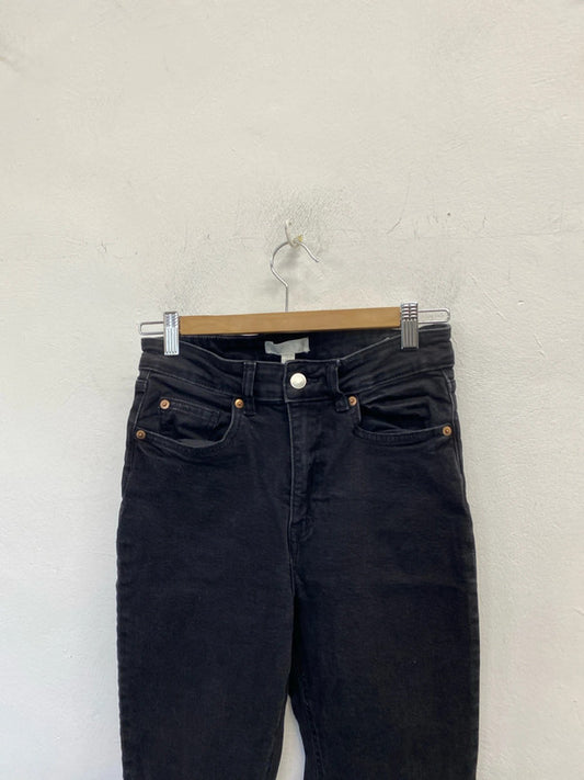 Lovely H&M black flare jeans UK 8 JB001
