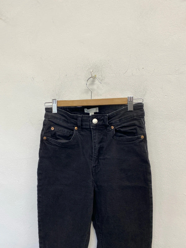 Lovely H&M black flare jeans UK 8 JB001