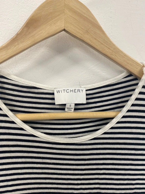 Gorgeous light Witchery striped tank S black white JM006