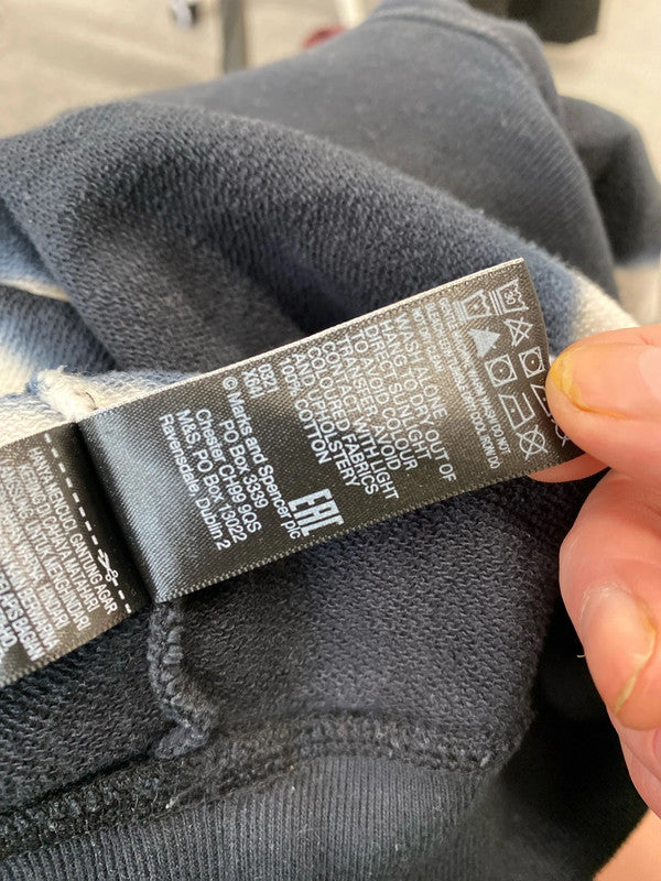 Fabulous M&S sweatshirt tie dye Uk16 black & white JB001