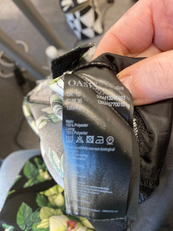 Fabulous Oasis floral trousers cropped summer chic Uk10 GK002