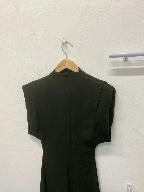 Fabulous Khaki Dark green military style zara dress UkXS SD002