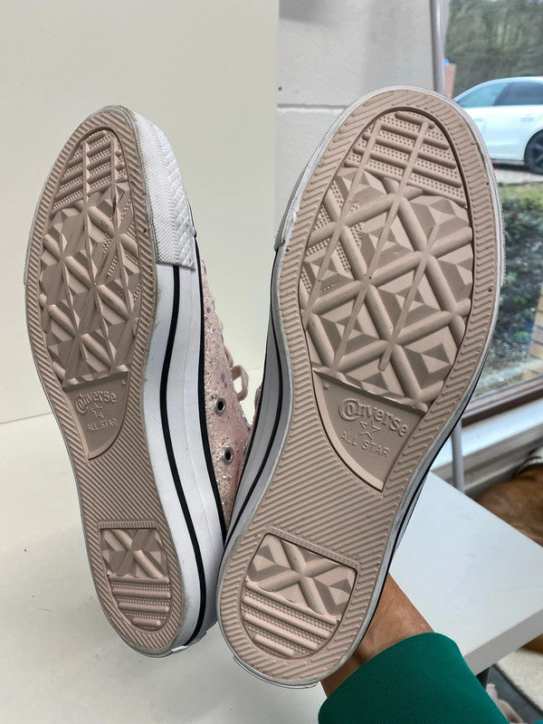 Fabulous Converse pink glitter pumps New Uk5 MS002