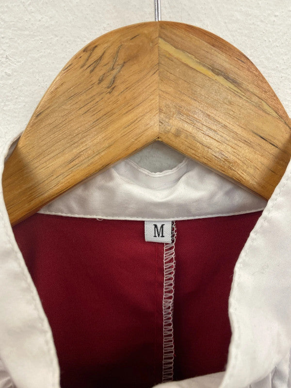 Lolitain Elegant Gothic Lolita Burgundy & White Ruffle Dress Size M GK002