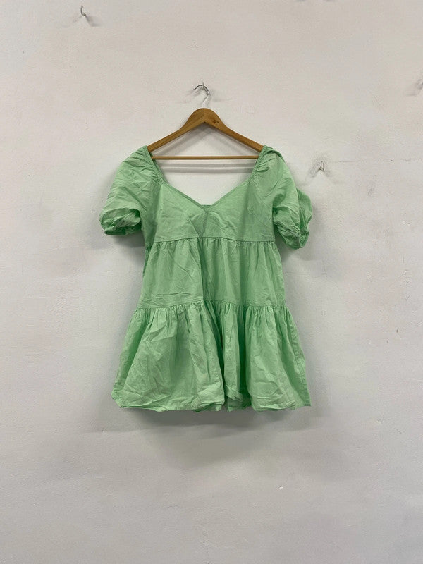 Stunning asos mint green baby doll dress uk 10 KS002