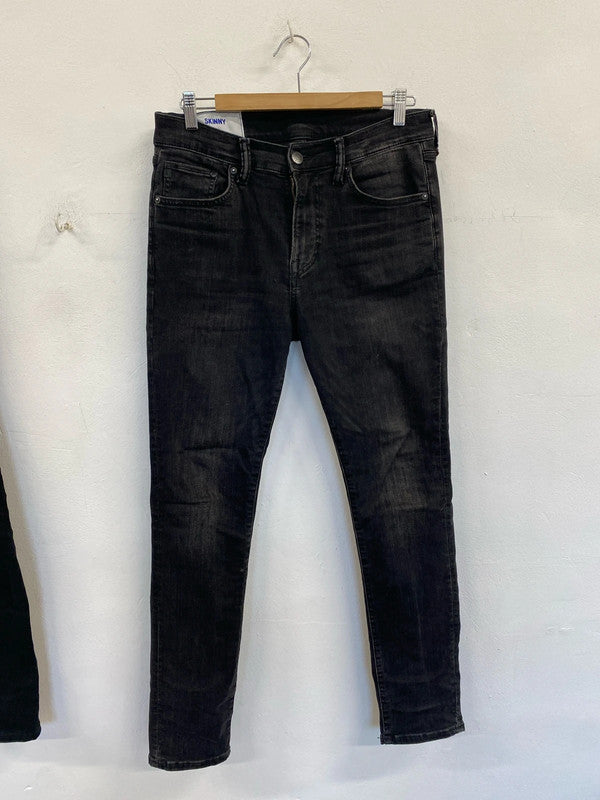 Trio of black and charcoal H&M men’s jean 32 #3 JR001