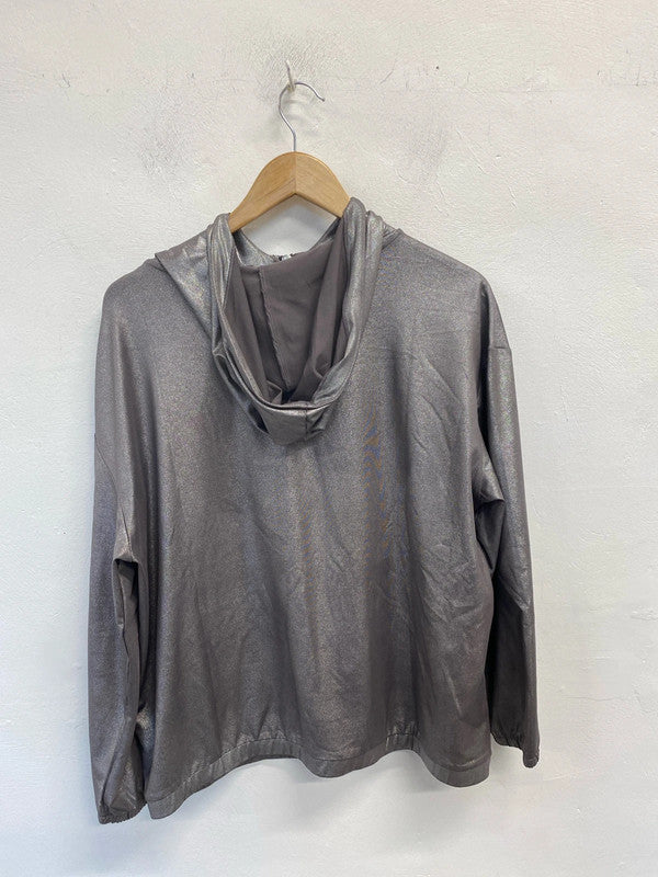 Stunning H&M x coachella lilac metallic zippy hoodie UK L JB001