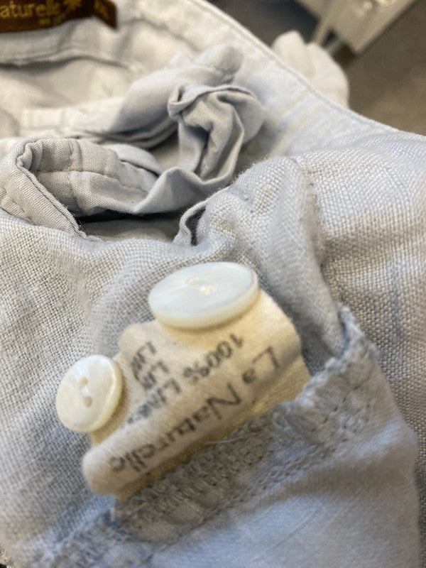 Fabulous La Naturelle Baby blue Men’s Linen Cargo shorts UkXXl JS004