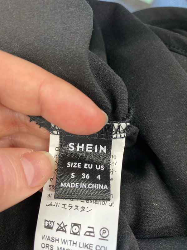 Boohoo New Look Shein Chic Black Tops Trio UK 8-10 #22 LK009