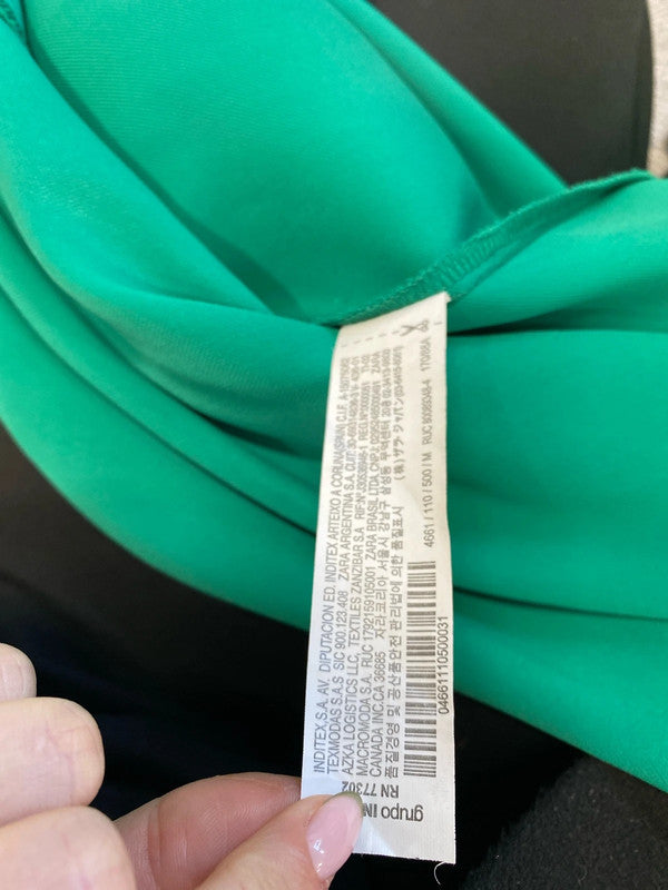 Gorgeous Zara green skater dress UK M LL003