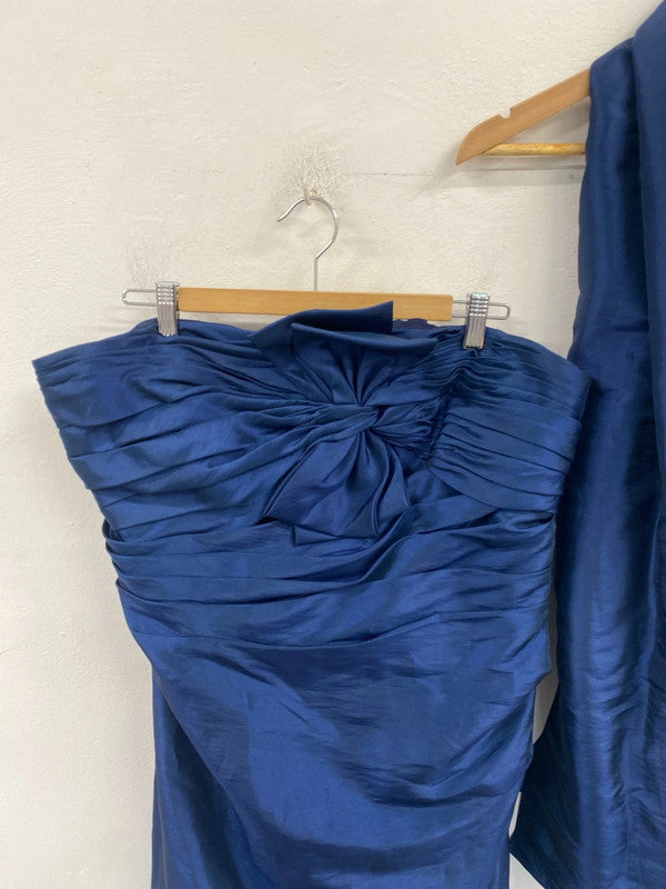 Gorgeous Hilary Morgan ball gown bridesmaid dress navy 24 CR002