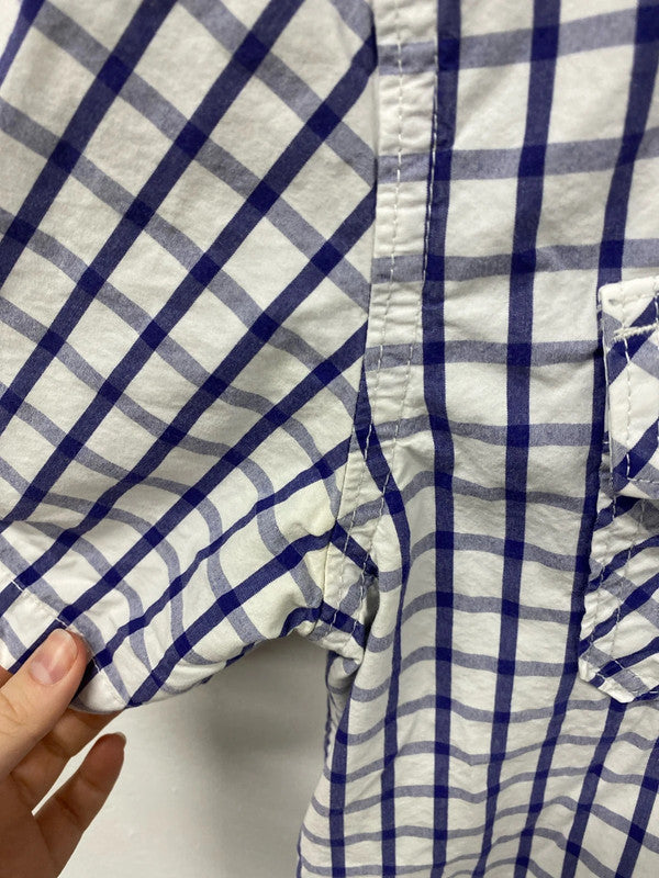 Superdry Blue & White Check Shirt Size L RA001