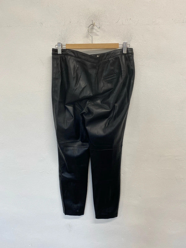 Stunning mango faux leather trousers UK M JB001