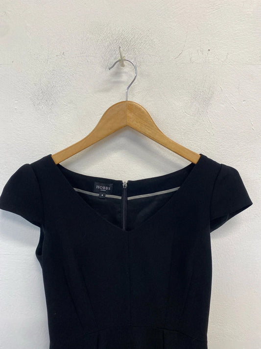 Lovely Hobbs business formal black midi dress UK 8 AG006