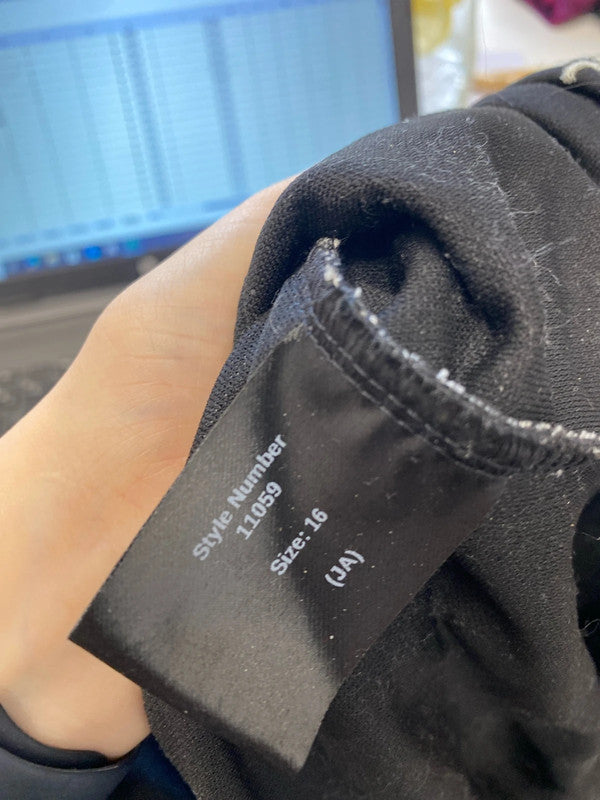 Lovely Roman wrap neck black white checked midi dress UK 16 RR002