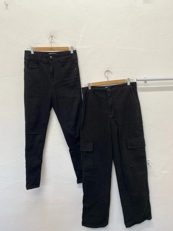 Fabulous Duo of jeans & cargos from New Look Uk8 black JM008