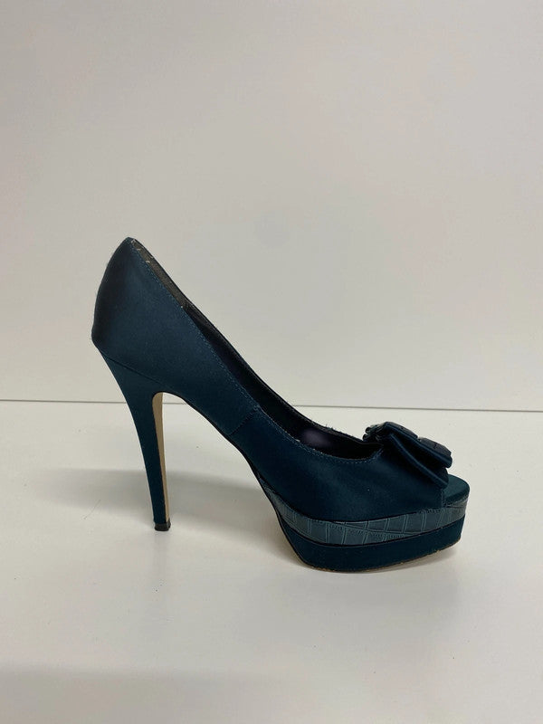 Carvela Fabulous Sea Green Croc Effect Heels UK 5 AE001