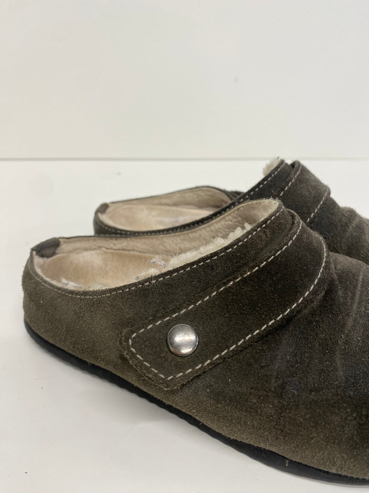 Reiss ambler shearling lined suede slippers Uk4 SS002
