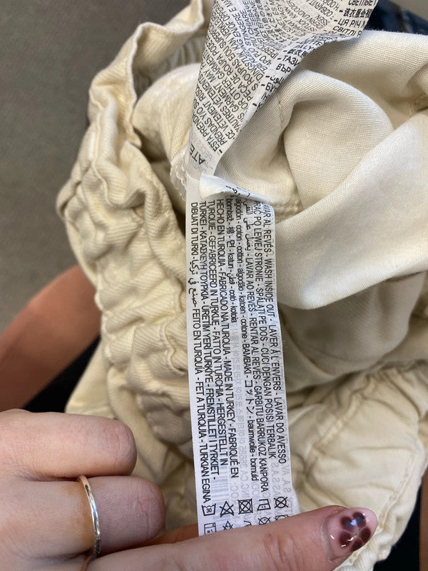 Lovely Topshop paperbag beige jeans UK 10 LB004