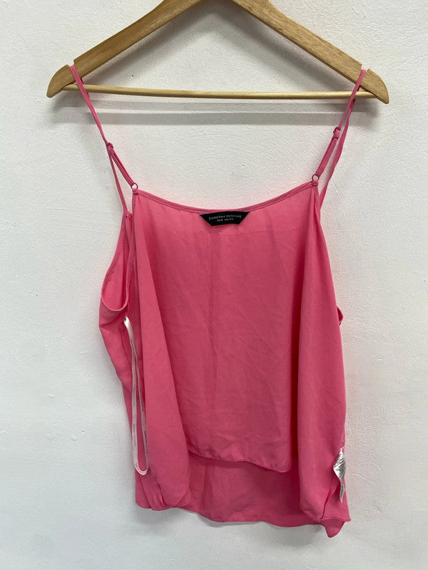 Fabulous Semi sheer tunic top crochet collar and camisole Uk20 George #2 CR002