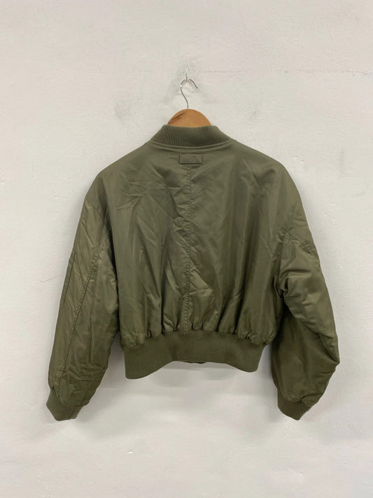 ASOS Trendy Khaki Green Bomber Jacket UK 12 LP003