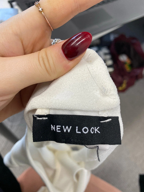 Lovely duo of cute white Halterneck tops new look next UK 10 SW001 #17