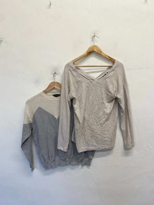 Lovely duo of grey jumpers UK 12 LN001 #21