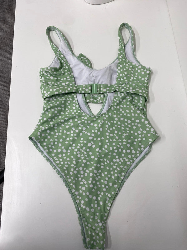 Fabulous Peek & Beau 10D/DD sea green and white polka one piece LP003