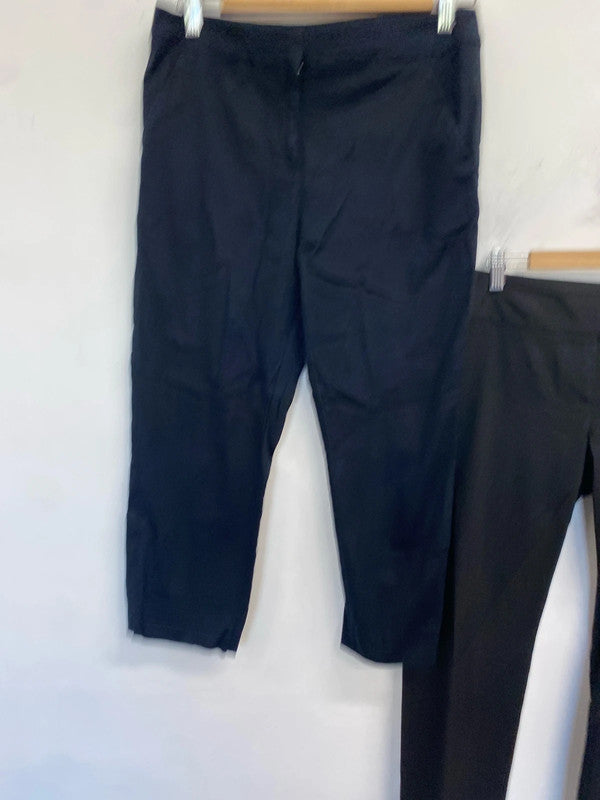 Lovely duo of office trousers next navy black UK 10 #4 AG005