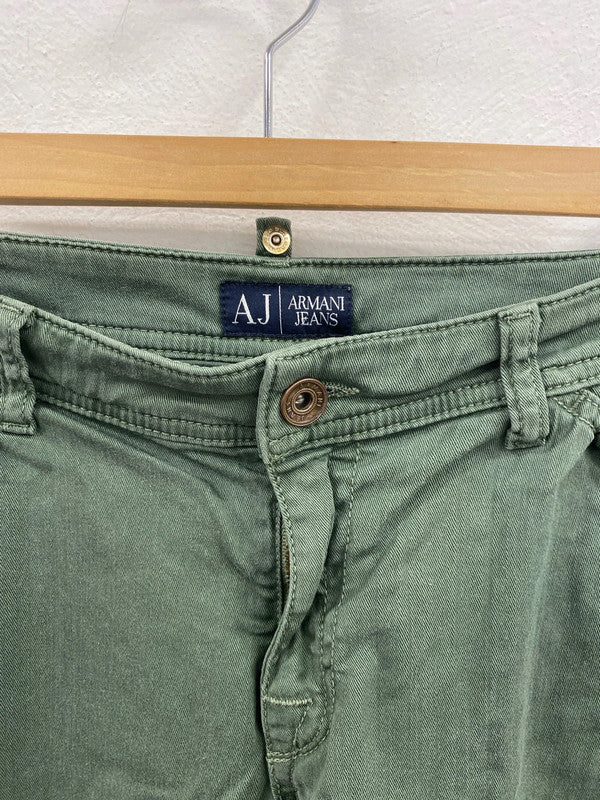 Armani Jeans Fabulous Khaki Green Straight Cut Jeans 30W UK 10 AGS01