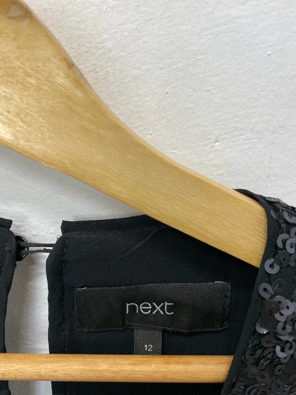 Fab Next classic sequin party dress rose gold & black Uk12 MB001