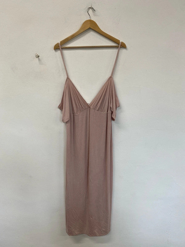 Asos Fabulous Rose Pink Maternity Cold Shoulder Dress UK 10 JB005