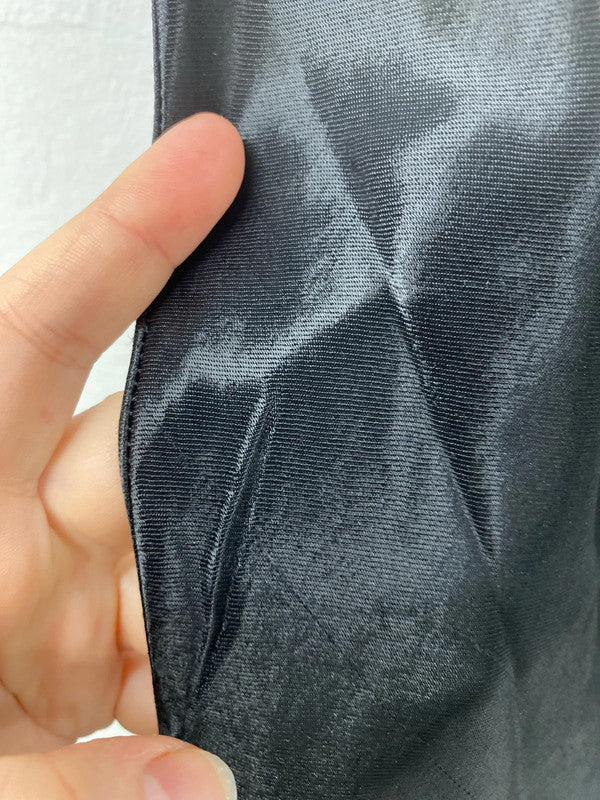 Topshop Stylish Black Satin Maxi Skirt UK 12 KS002