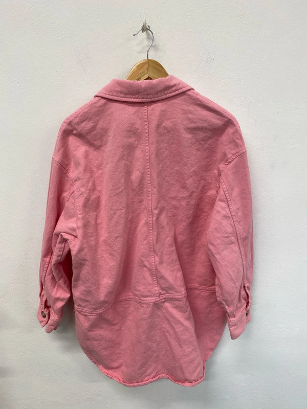 Zara Fabulous Pink Denim Shacket Size M KS003