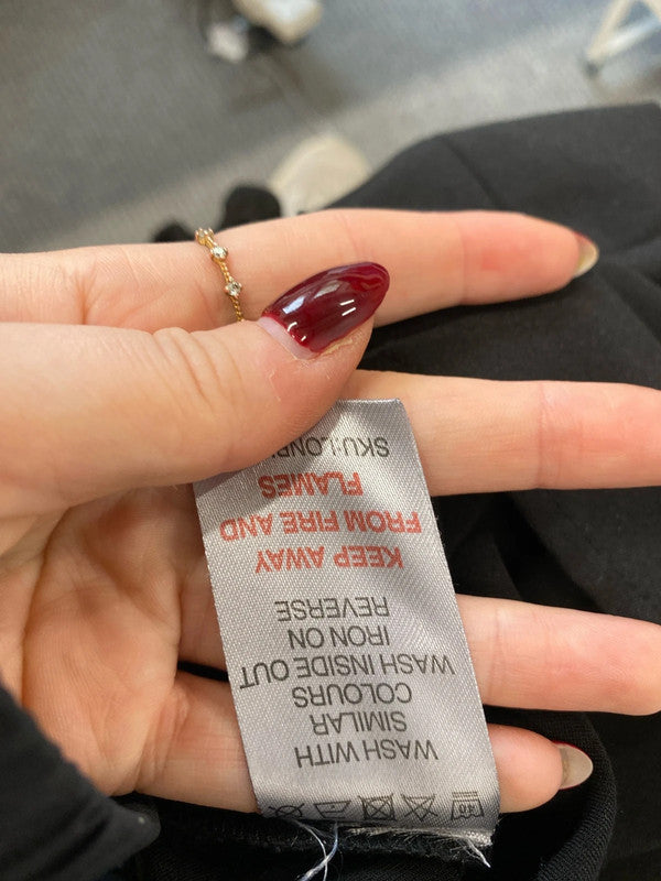 Gorgeous pretty lavish black top cute UK 10 CJ001