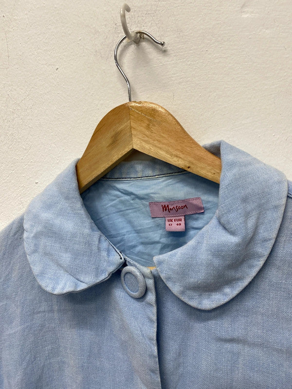 Fabulous Monsoon French Peter Pan linen blazer Uk12 Y2K MM005