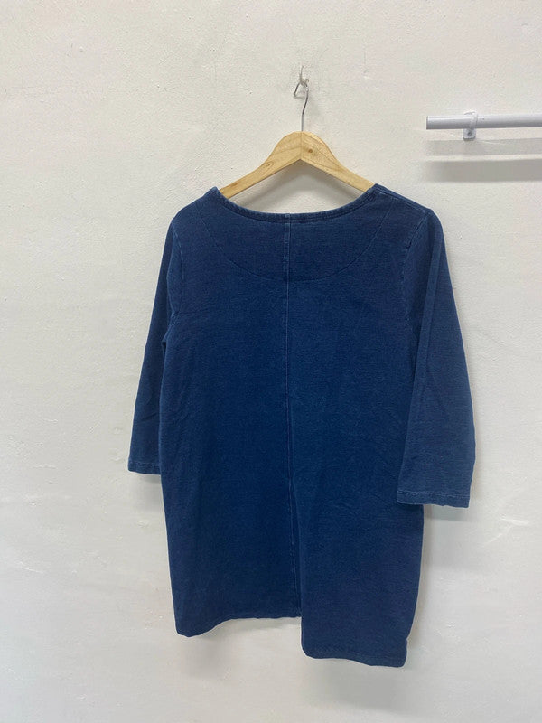 Fabulous Tu Woman Blue tunic jersey top Uk18 LG004