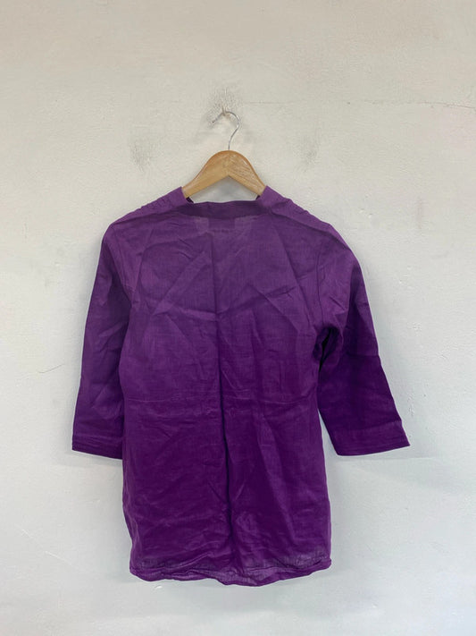 Wallis Fabulous Purple Statement Buttons Tunic UK 12 MM005